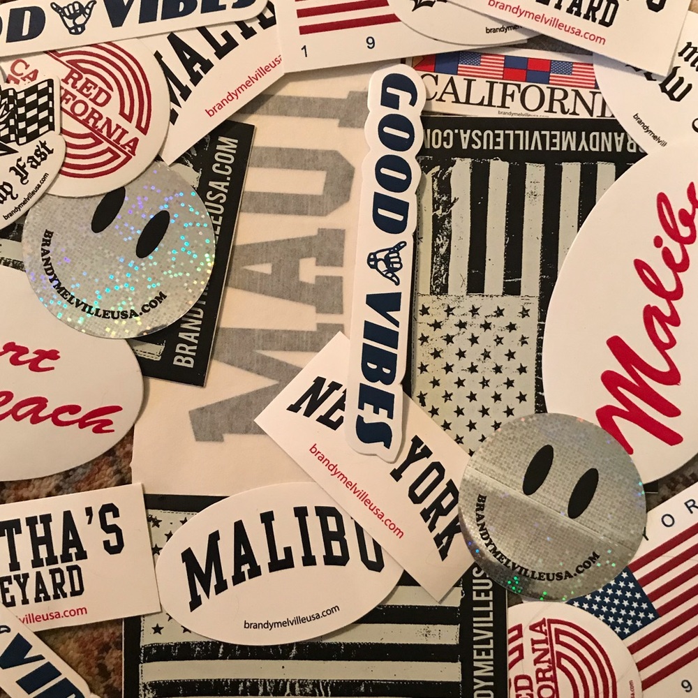 10 Random Brandy Melville Stickers! - Picture 2 of 2